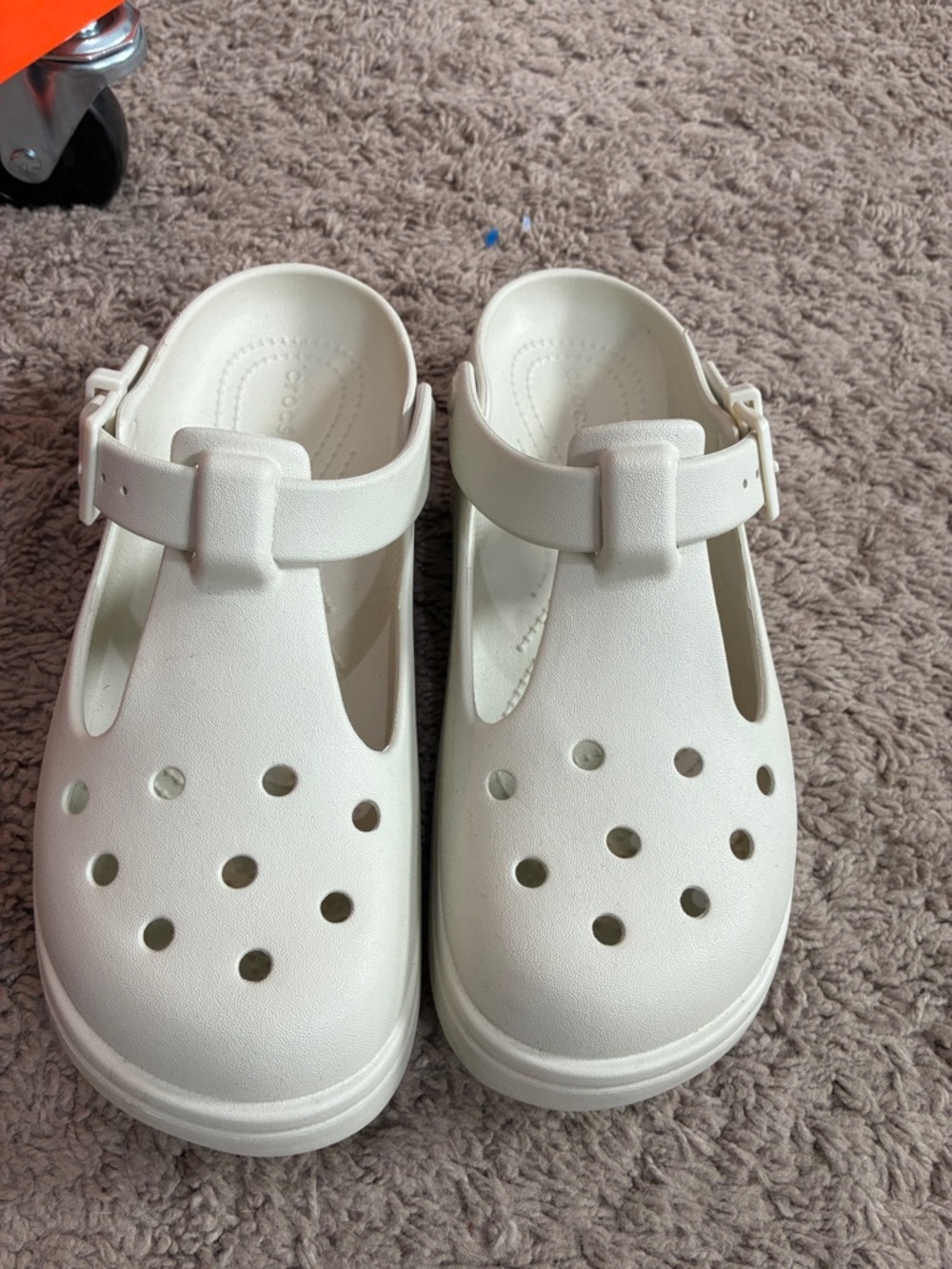 CROCS Classic Mary Jane Clog in Cream - Picture 2 of 5